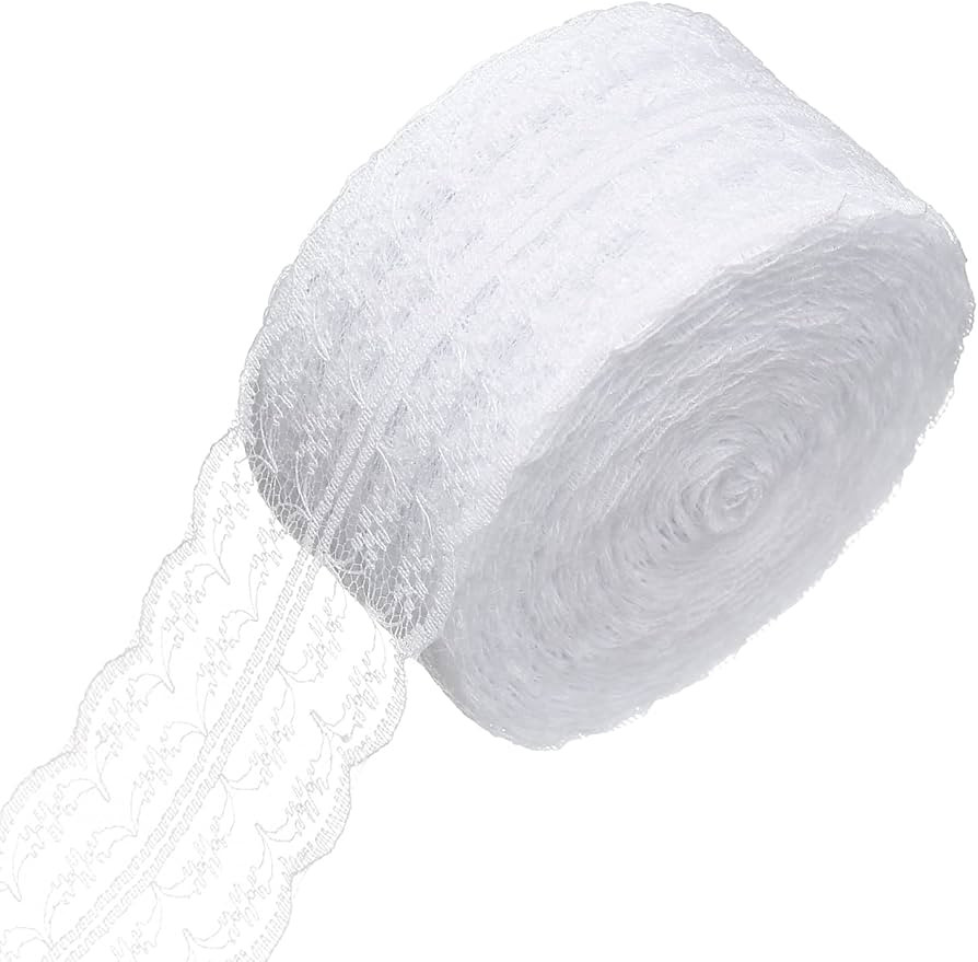 30 Yards White lace lace Ribbon, Gift Wrapping, Dress Decoration, Wedding Decoration, Sewing Craf... | Amazon (US)