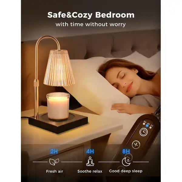 Dimmable Candle Warmer Lamp with Timer - 12.8 inch - Black | Bed Bath & Beyond