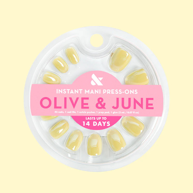 Citrus Chrome - Press-On | Extra Short | Round | Olive & June