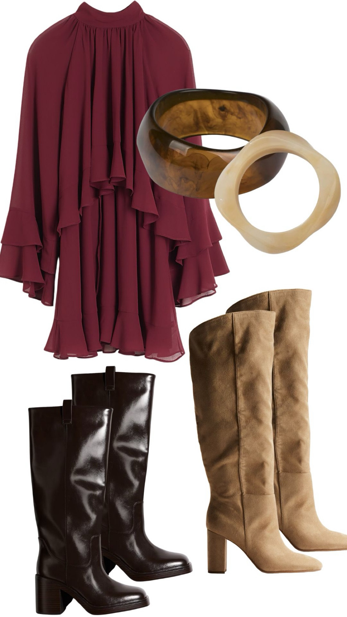 FALL PHOTO OUTFIT SERIES | 🍂☕️🐻

This first one is flirty, fun, dressy but still feels very down to earth and not try too hard. 

The movement of the dress will look stunning in pictures and the overall colors definitely give a fall vibe without being try too hard. 

Choose the chunky brown boots for a more casual look or opt for the beige pair if you want to look more dressed up. 

#fall #fallpictures #fallphotos #autumn #autumnal #fallfashion #falloutfit #burgundy #suede

#LTKStyleTip #LTKFallSale #LTKSeasonal