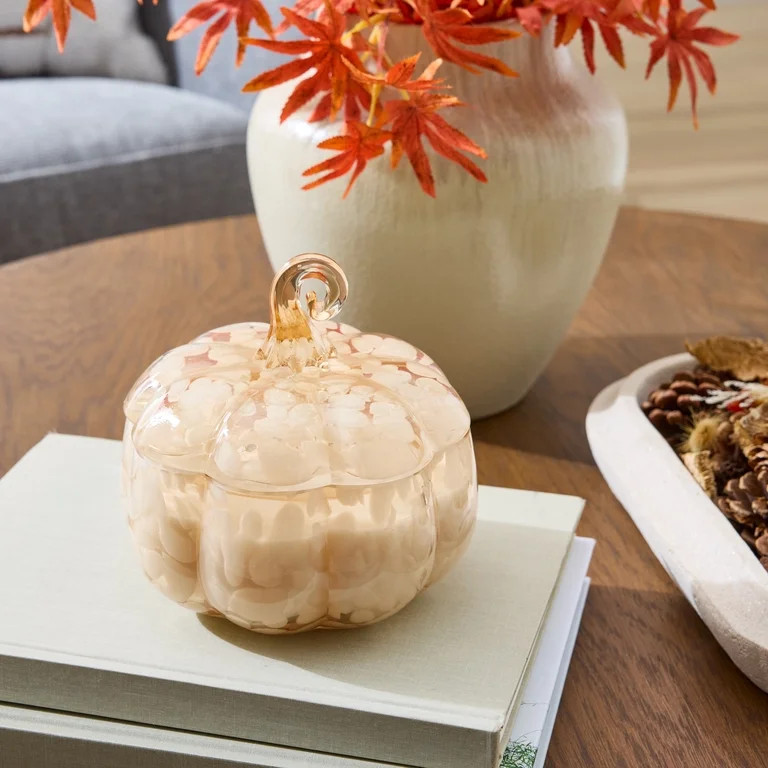 Better Homes and Gardens Pumpkin Snickerdoodle Swirl Scented 2 Wick Confetti Figural Pumpkin Jar ... | Walmart (US)
