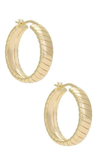 Raissa Small Hoops in Gold | Revolve Clothing (Global)