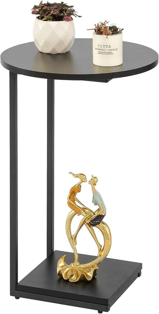 Small End Table,c Table End Table for Sofa,Round Coffee Table is Suitable for Living Room and Bed... | Amazon (US)