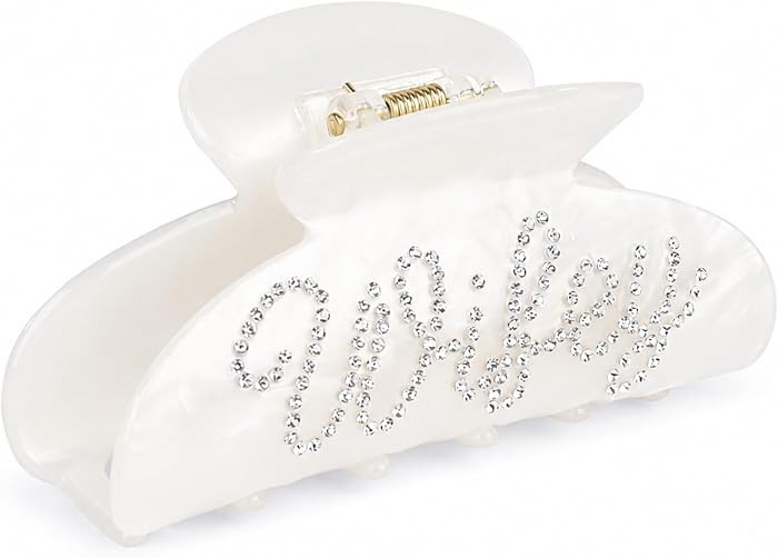 Bride Claw Clip, Acrylic White Wifey Hair Clip Bride to Be Gifts Wedding Hair Accessories Engagem... | Amazon (US)