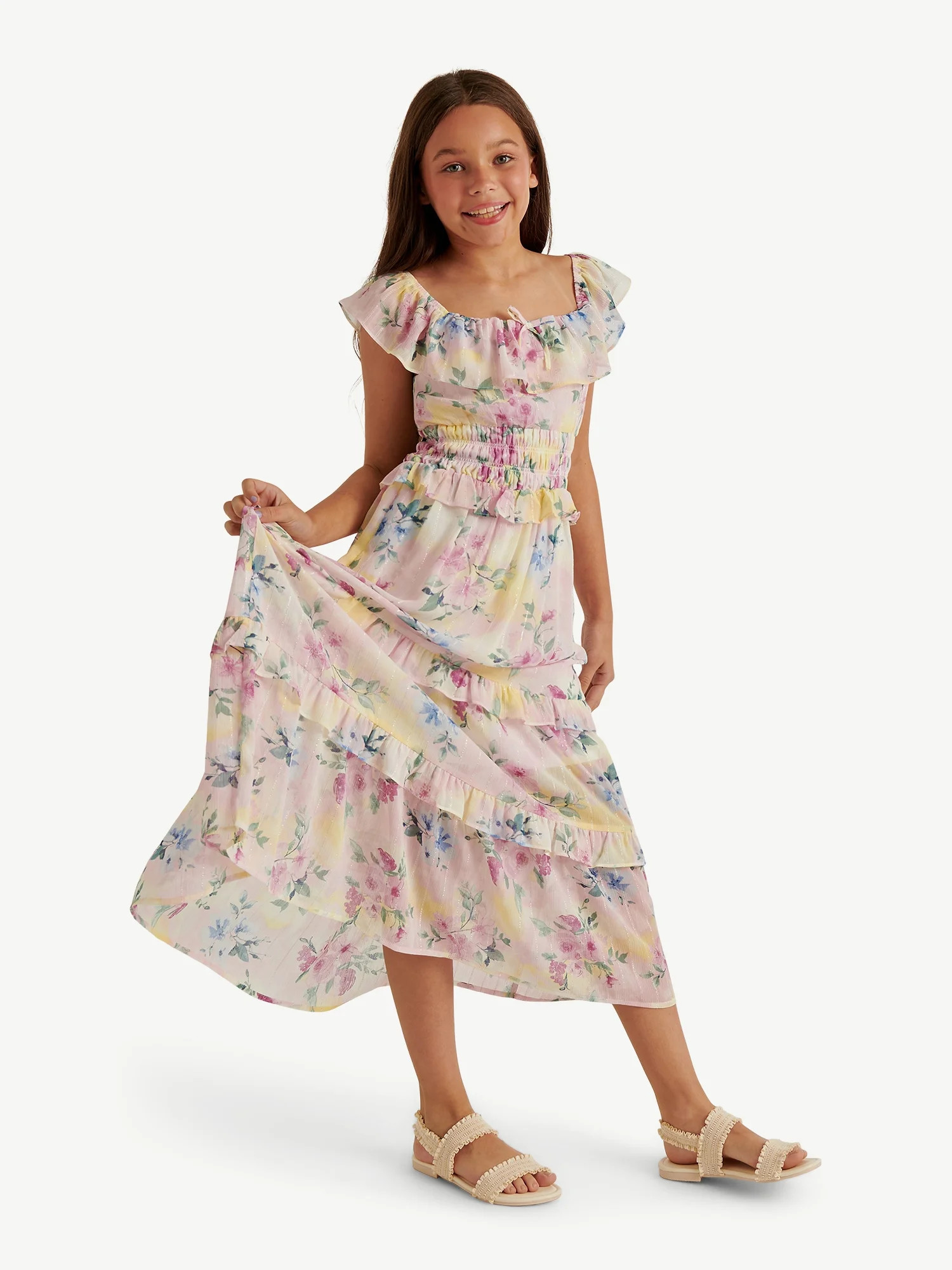 Justice Girls Maxi Dress, Sizes XS - XLP | Walmart (US)
