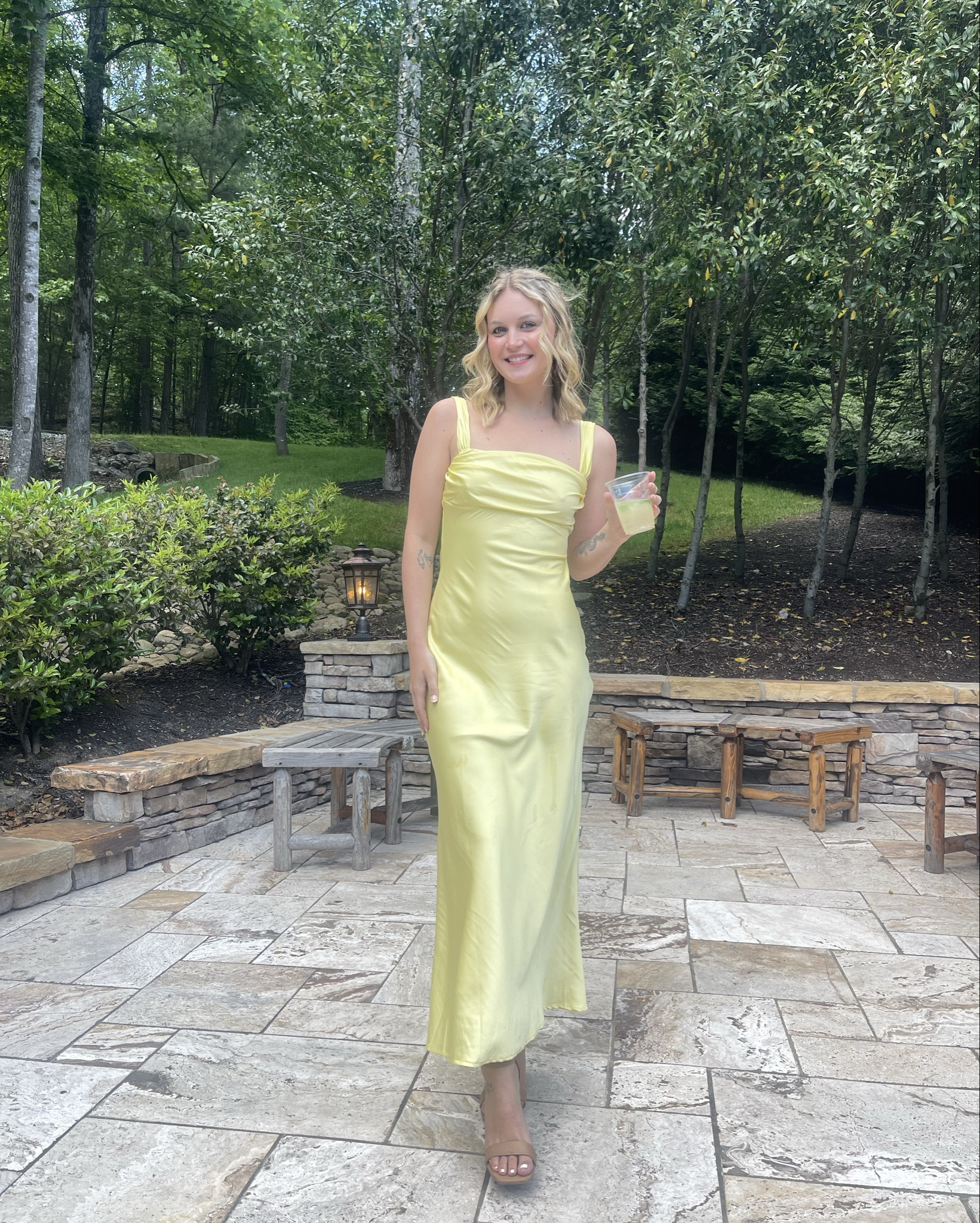 the perfect pale yellow wedding guest dress for spring and summer!✨🤍🥂

#LTKootd #LTKSeasonal #LTKWedding
