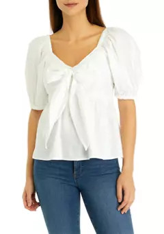 Women's Bow Front Woven Top | Belk