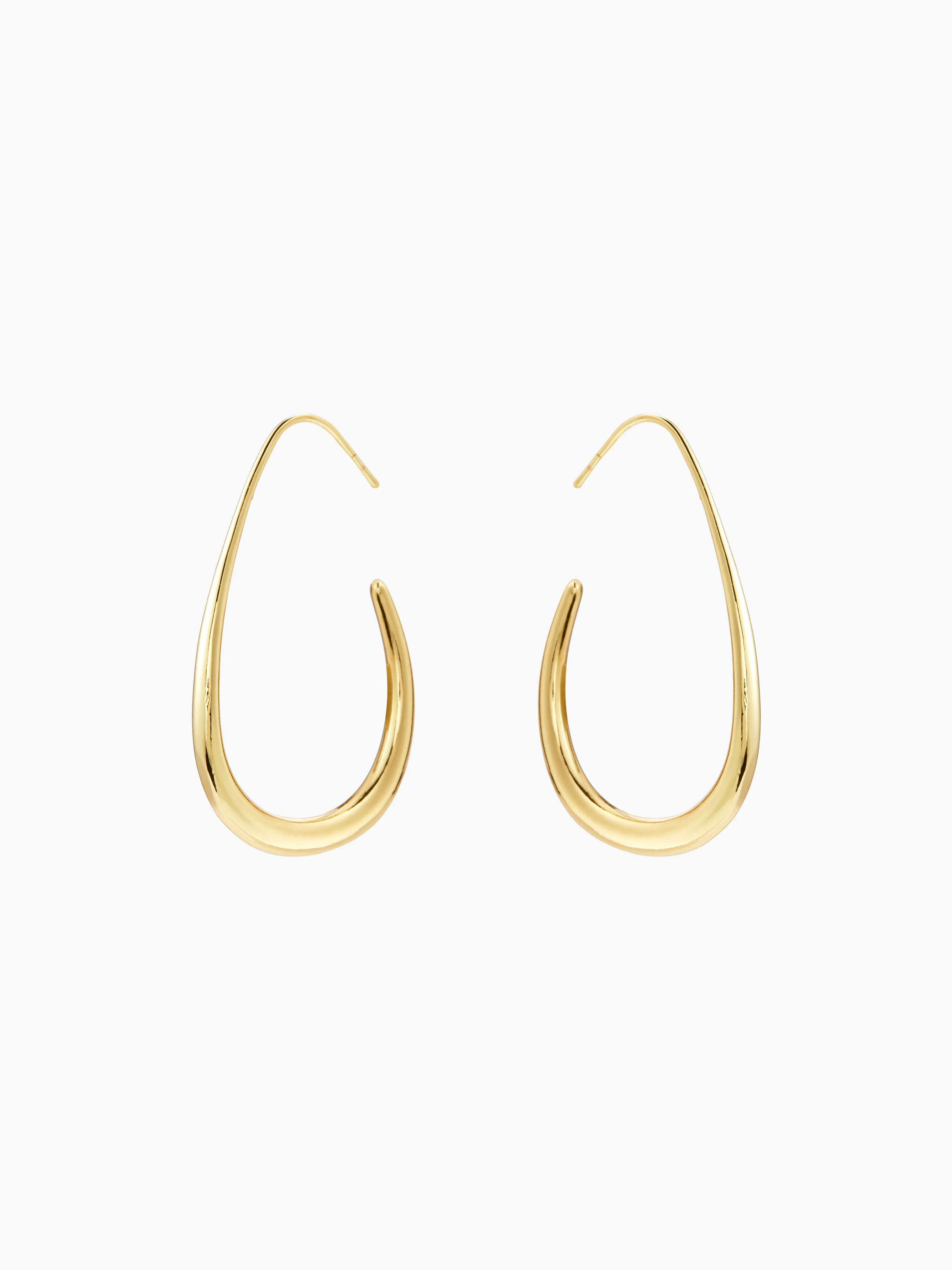 Zinc Alloy SLIM OVAL DESIGN  HOOP EARRINGS For Exhibition Work | Cider