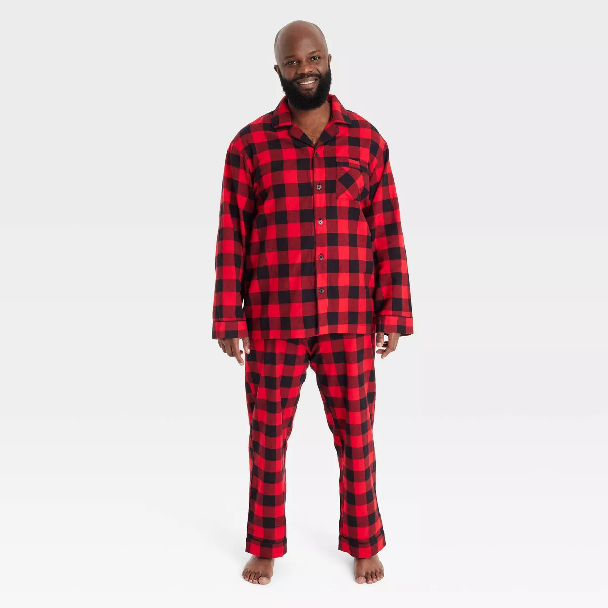 Men's Buffalo Check Flannel Holiday Matching Family Pajama Set - Wondershop™ Red | Target