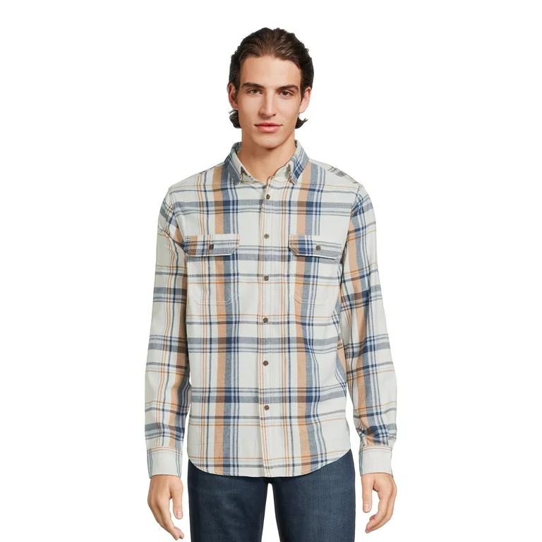 George Men's Long Sleeve Flannel Shirt | Walmart (US)