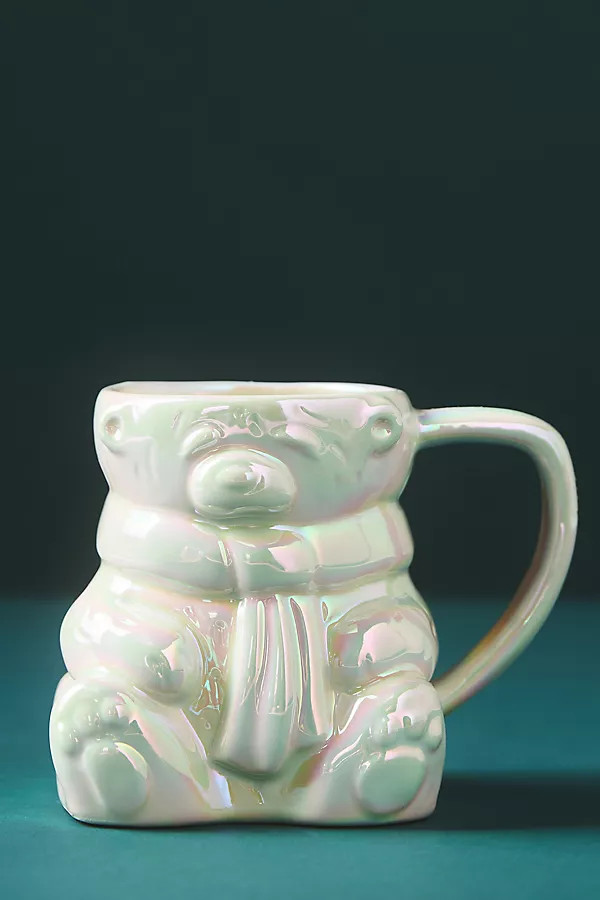Merry Luster Polar Bear Stoneware Mug | Anthropologie (US)