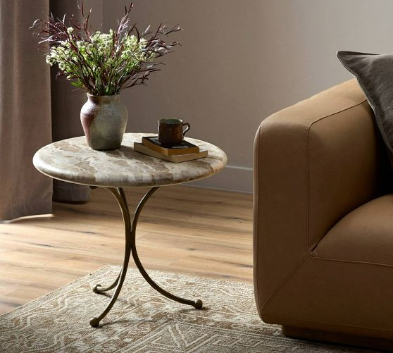 Liora Round Marble End Table (24") | Pottery Barn (US)