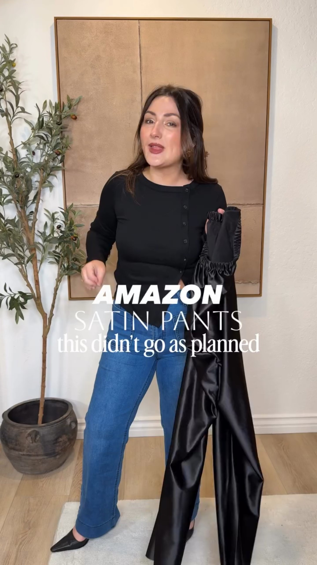 Amazon satin pants that did not go as planned. However, they’re now perfect and I LOVE them! Would you do the same as me? 

🖤For sizing, I am 5’0” & 140lbs
Top size small
Pants size small

#LTKPetite #LTKStyleTip #LTKstorytime