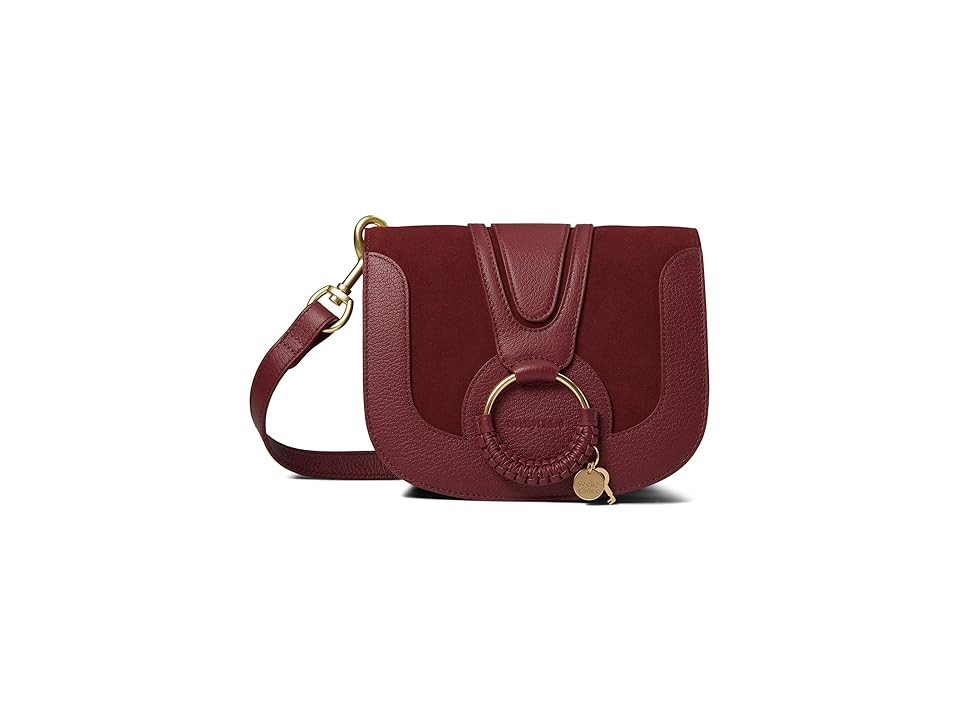 See by Chloe Hana Small Suede Leather Crossbody (Dark Velvet) Cross Body Handbags | Zappos