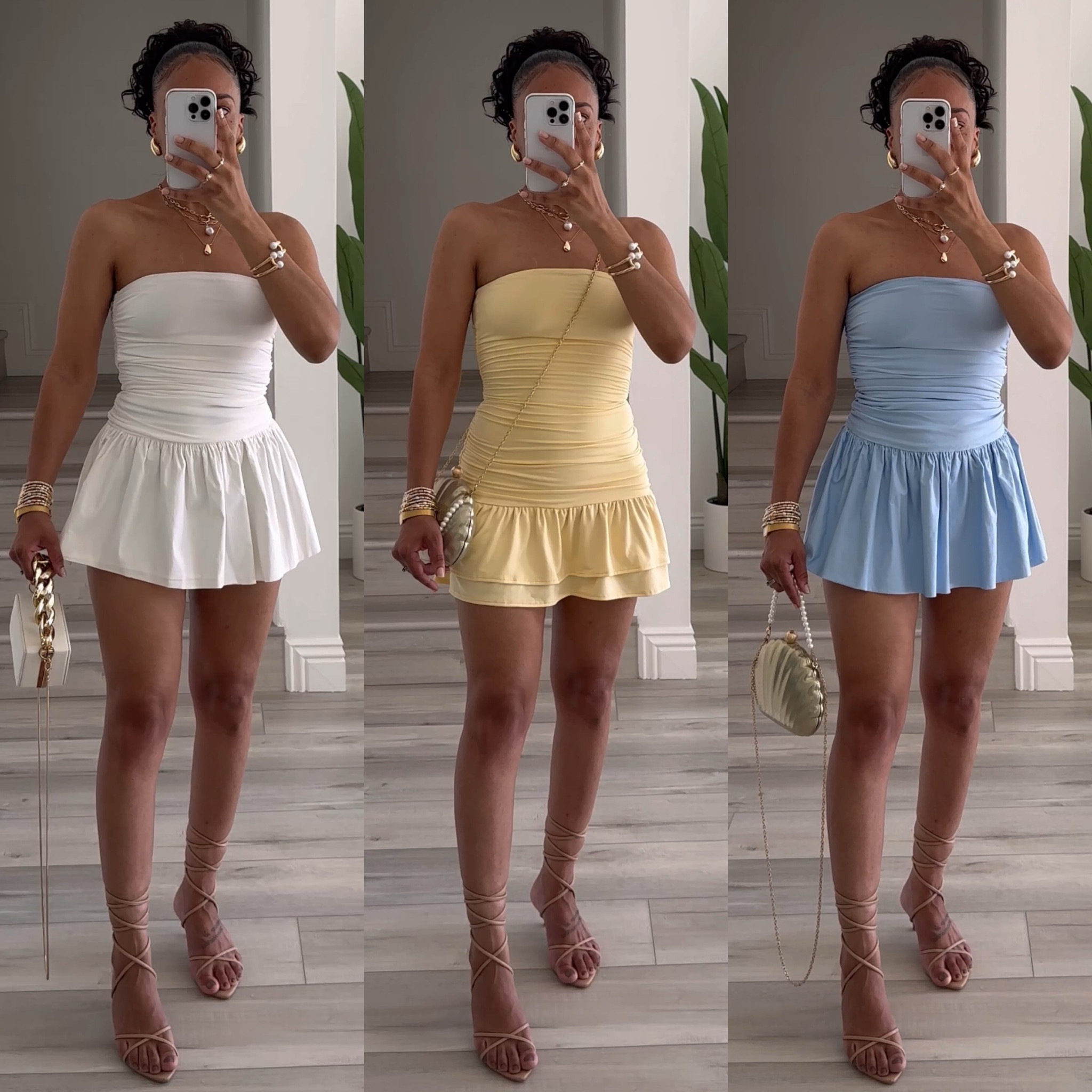 Cute little dresses for Summer🤍💛🩵