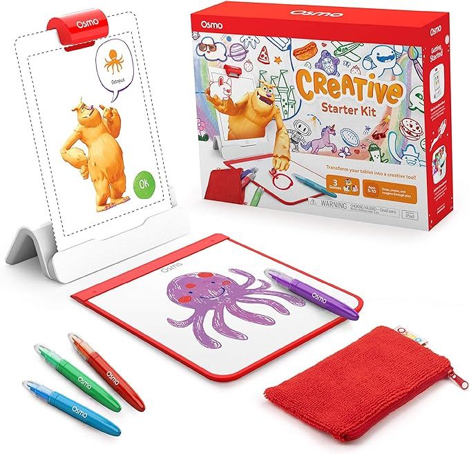Osmo - Creative Starter Kit for iPad - 3 Educational Learning Games - Ages 5-10 - Drawing, Word P... | Amazon (US)