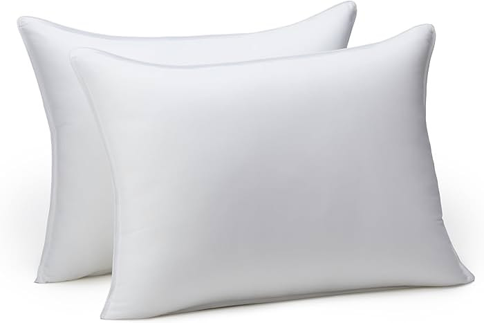 Amazon Basics Down Alternative Pillow for Back Side Sleepers, Medium Density, Standard Size, 26" ... | Amazon (US)