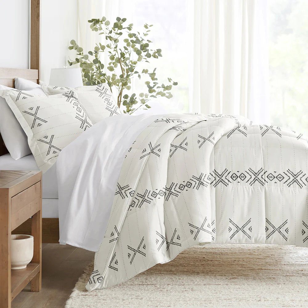 Urban Stitch Patterned Down-Alternative Comforter Set | Linens and Hutch