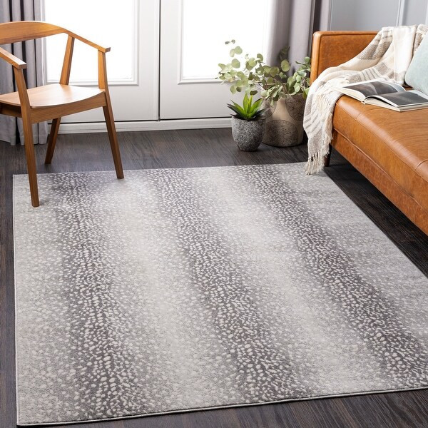 Ellesia Antelope Stripe Area Rug - 7'10" x 10' - Light Grey | Bed Bath & Beyond