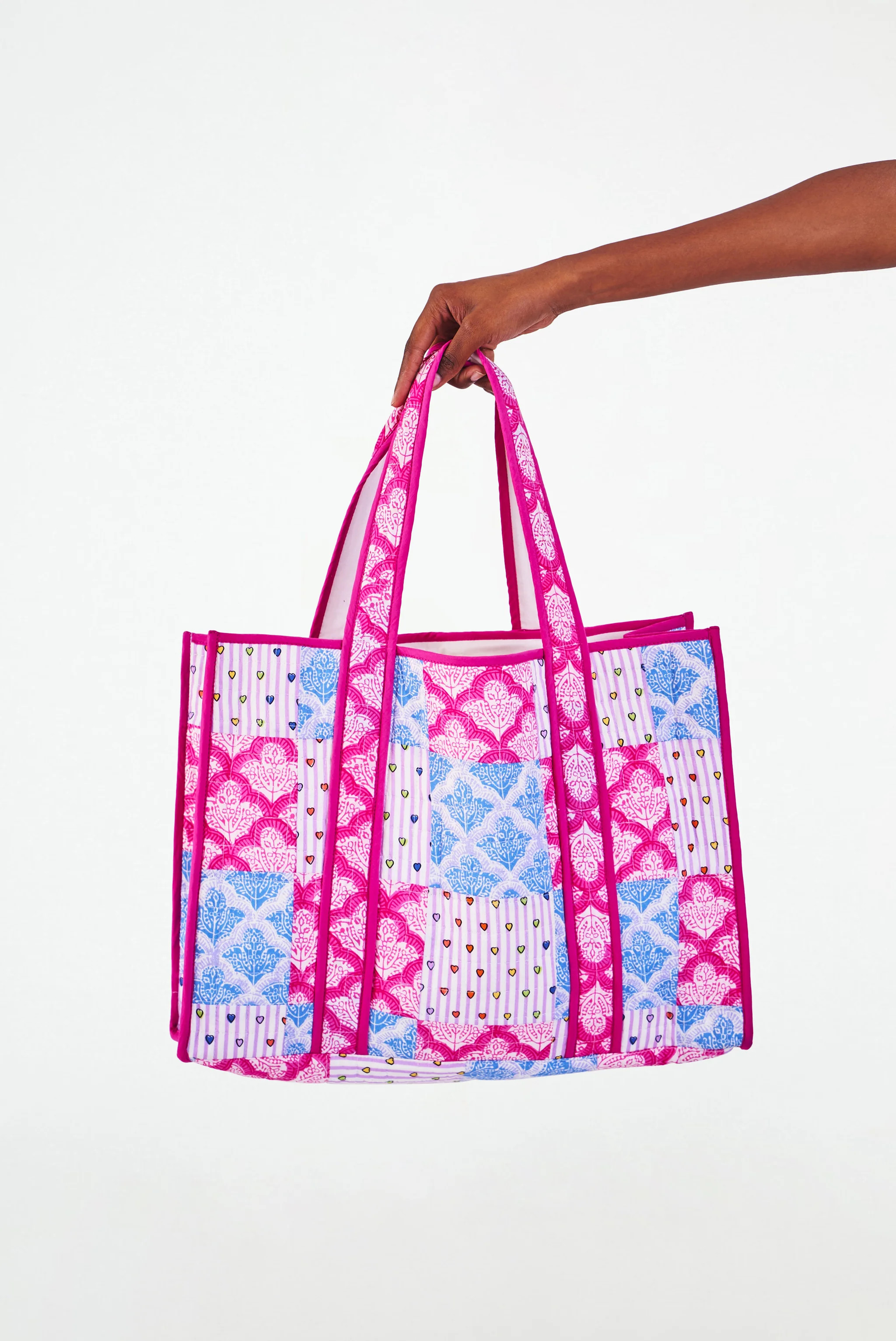 Preppy Patchwork Quilted Tote | Roller Rabbit | Roller Rabbit