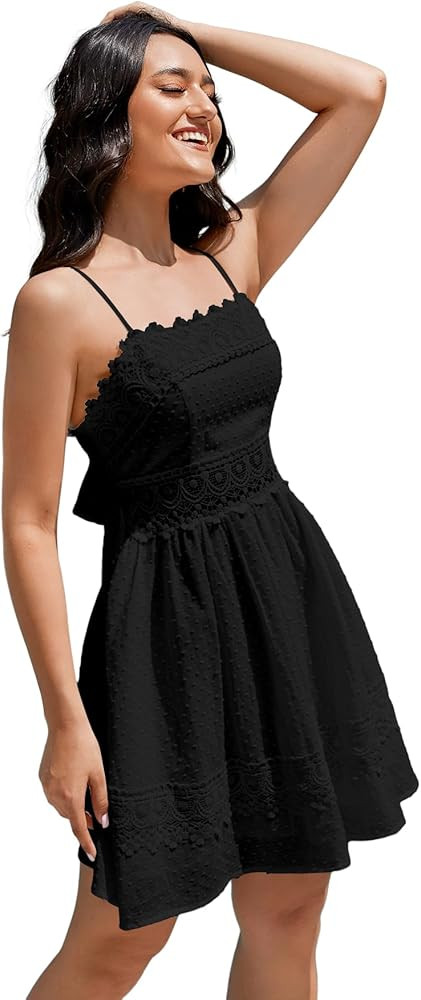 Floerns Women's Twist Front Cut Out Sleeveless Knot Back Boho Cami Dress | Amazon (US)