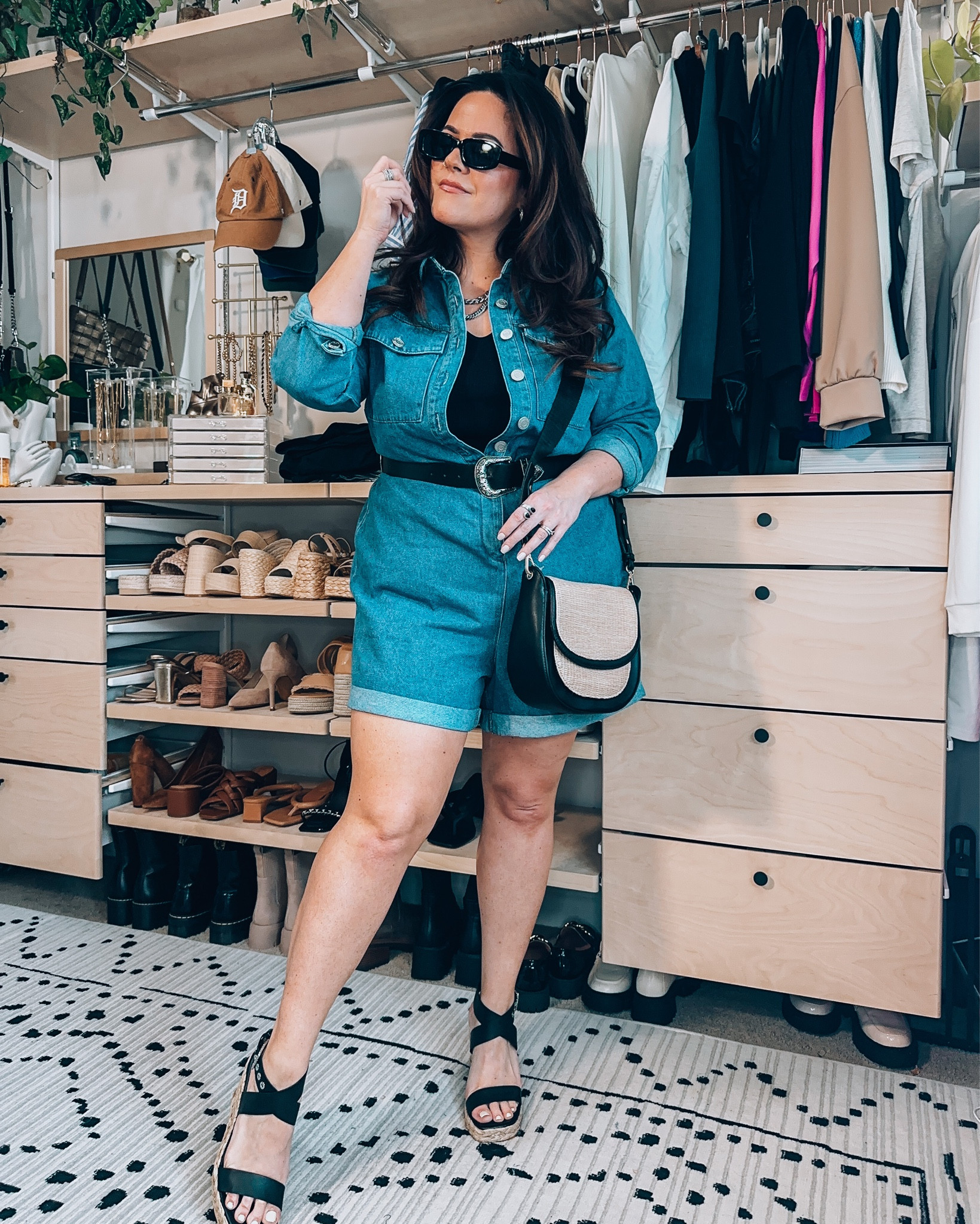 Walmart Denim plus size romper- wearing a size 14 
Western belt 
Crop top xl
Black sandals 
Crossbody summer bag 
Walmart fashion partner 
#walmartfashion #walmartpartner

#LTKcurves #LTKunder50 #LTKsalealert
