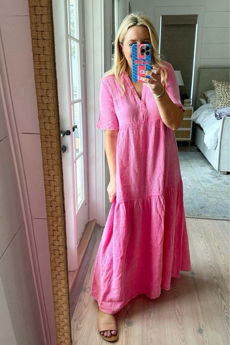 Obsessed with this long pink dress! It’s such a great vacation dress or date night dress! Wearing a small. Code FANCY15 for 15% off 

#LTKFindsUnder100 #LTKStyleTip #LTKSeasonal