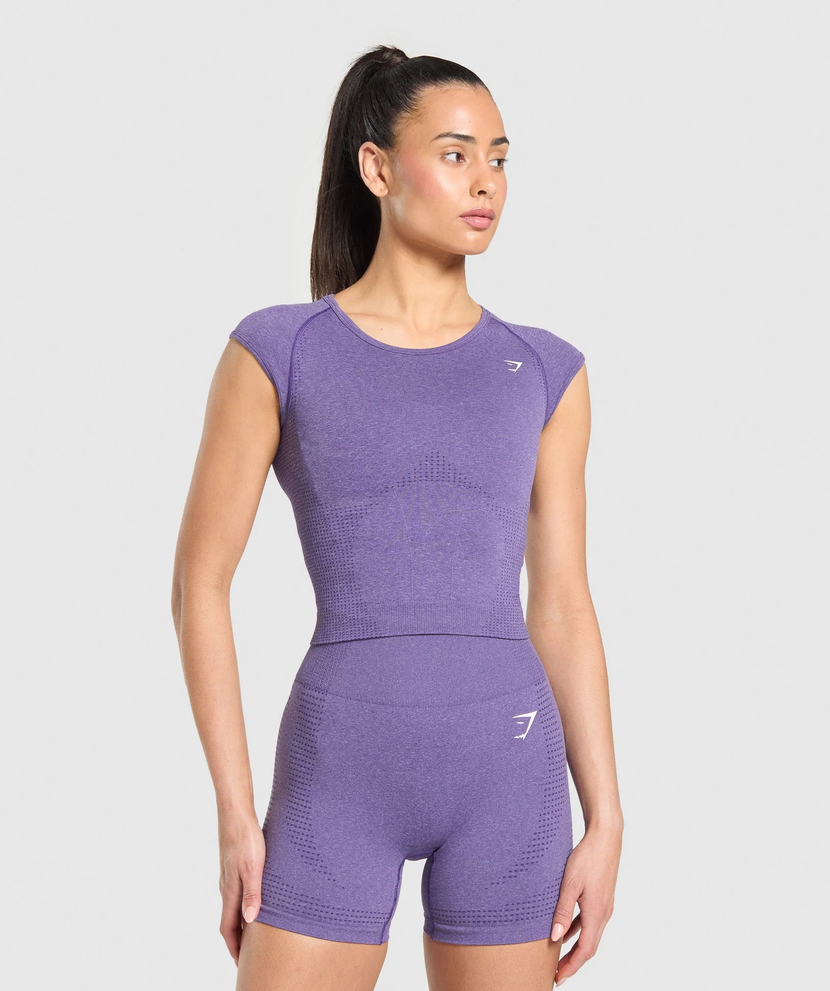 Gymshark Vital Scoop Neck Top - Functional Purple Marl | Gymshark US