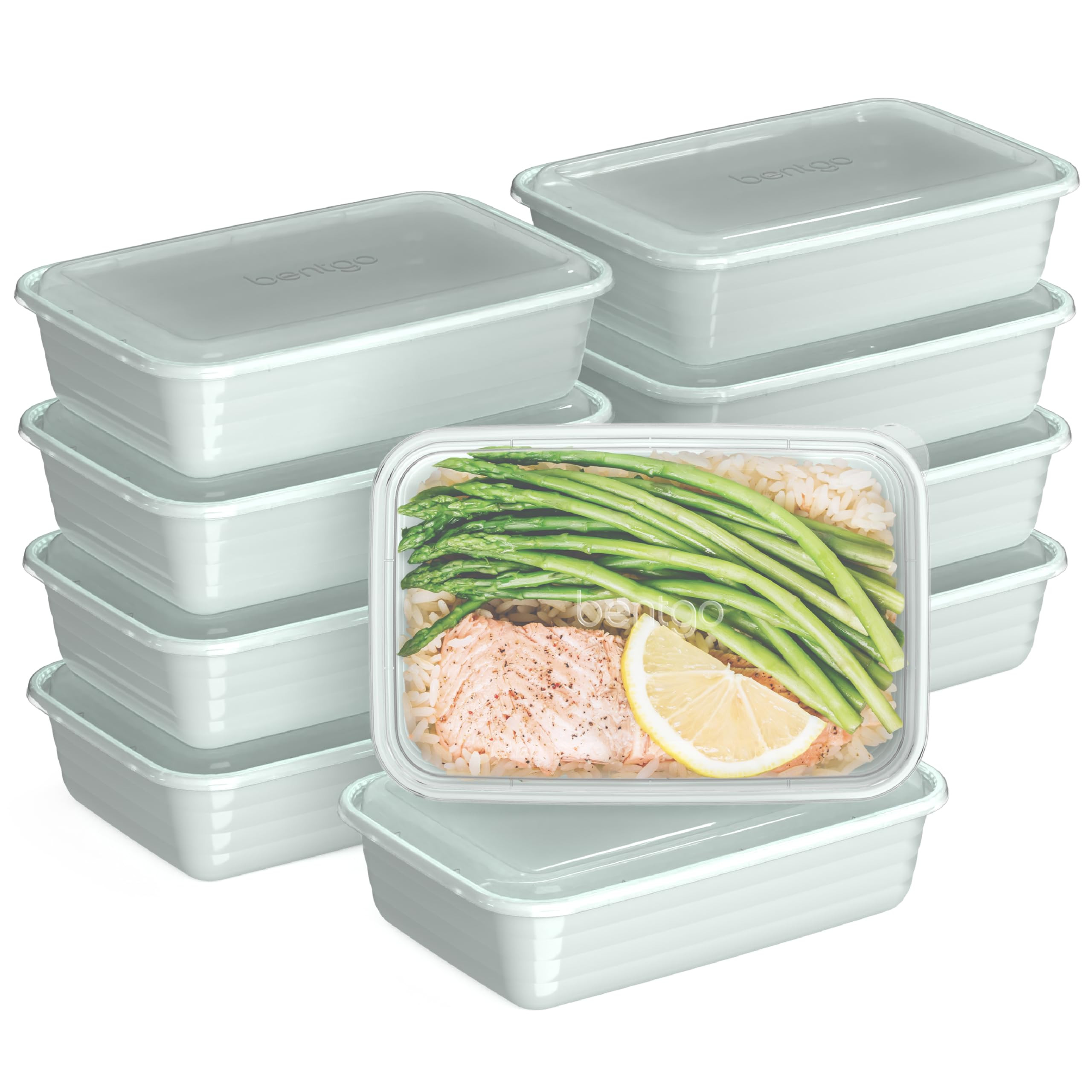 Bentgo Prep - 20-Piece 1-Compartment Reusable Meal Prep Containers with Lids, PFAS & BPA Free Mat... | Amazon (US)