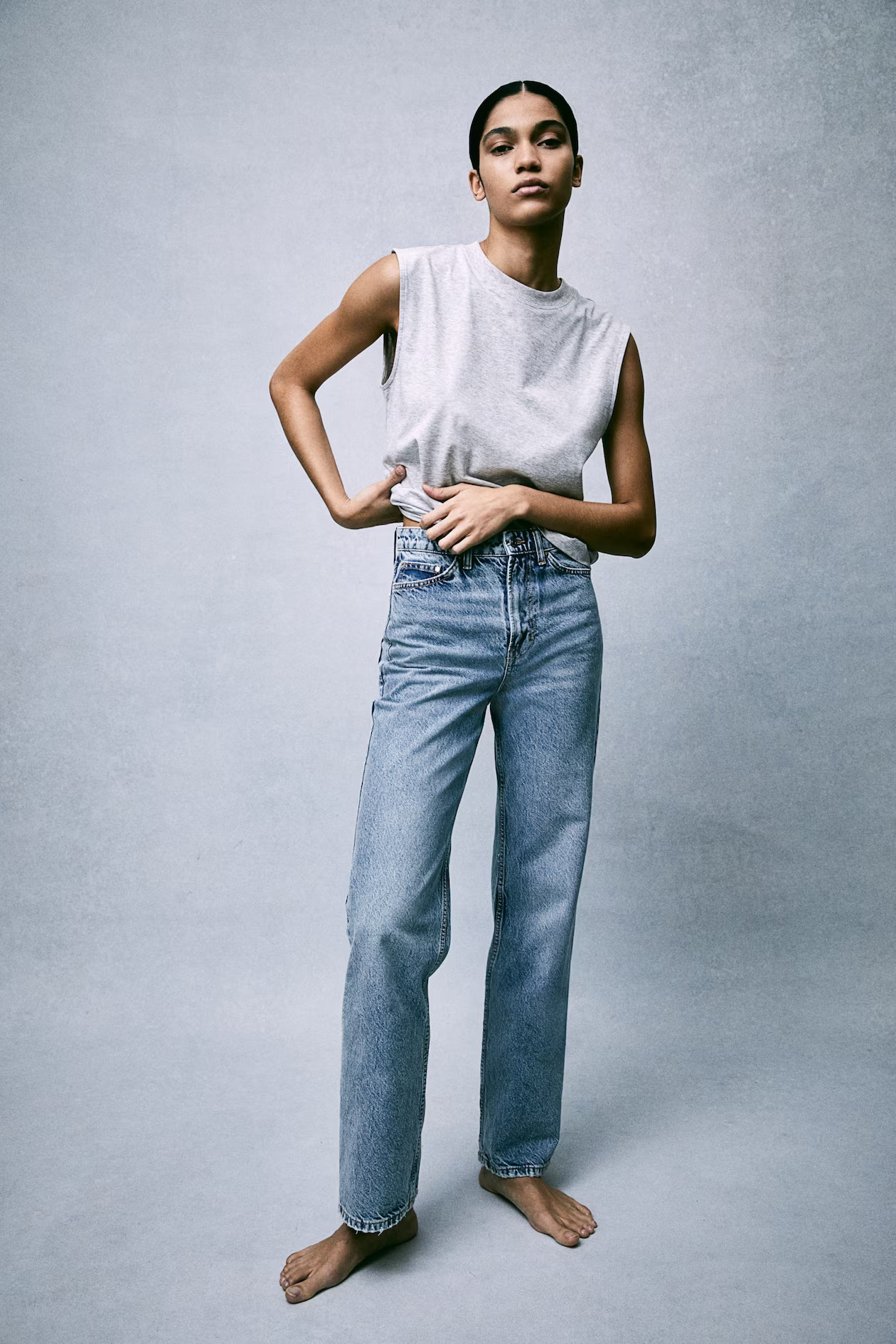 Wide Ultra High Jeans - Ultra hohe Taille - Lang - Helles Denimblau - Ladies | H&M AT | H&M (DE, AT, CH, NL, FI)