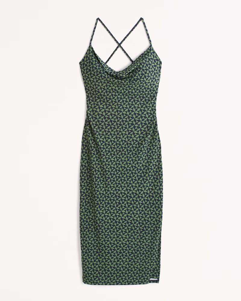 Women's Cowl Neck Strappy Midi Dress | Women's New Arrivals | Abercrombie.com | Abercrombie & Fitch (US)