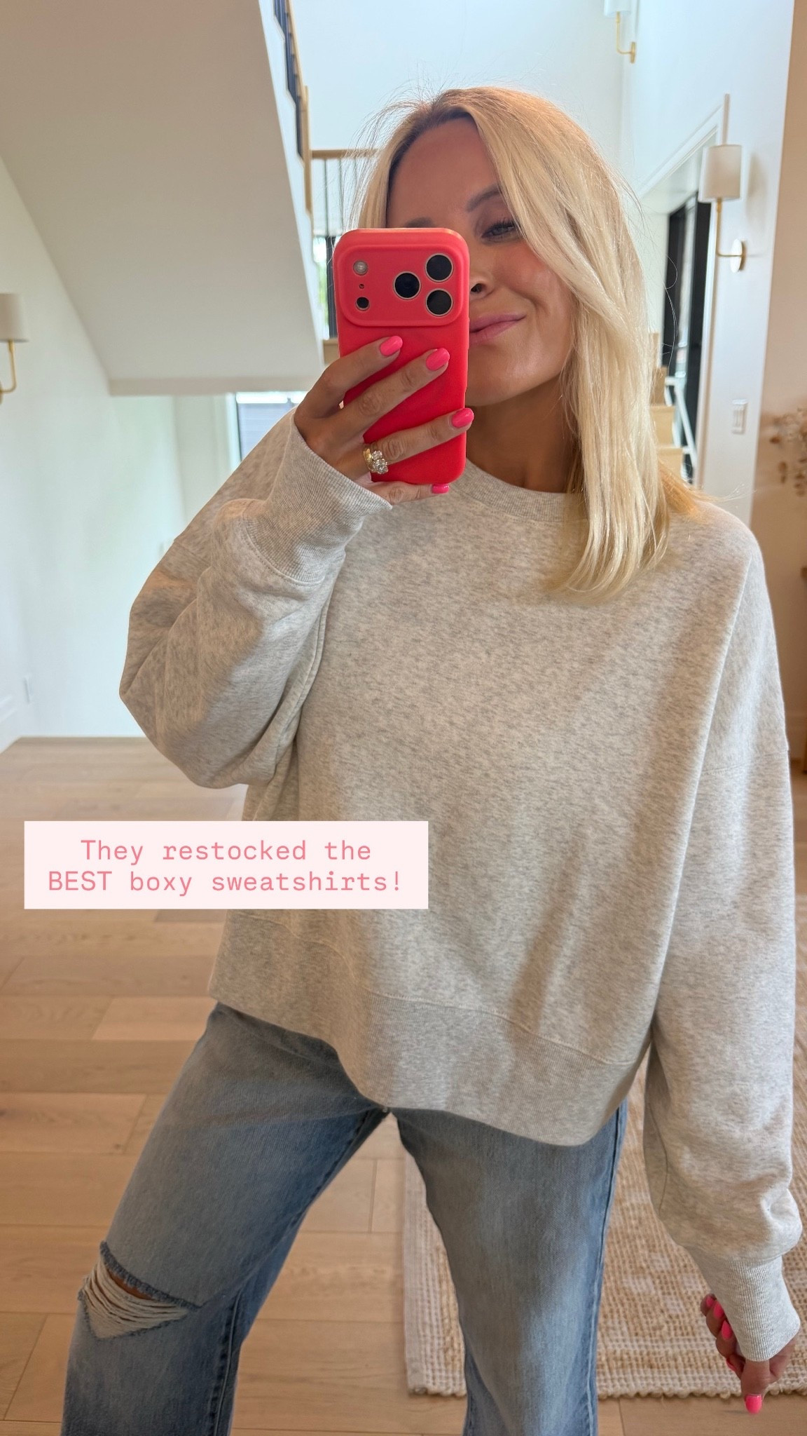 Love this boxy Walmart sweatshirt!