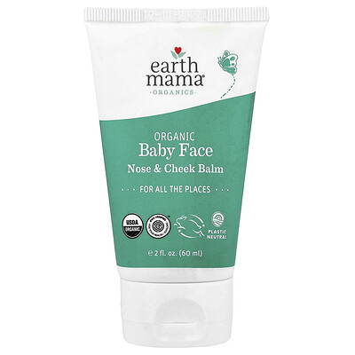 Earth Mama, Organic Baby Face, Nose & Cheek Balm, 2 fl oz (60 ml) | iHerb