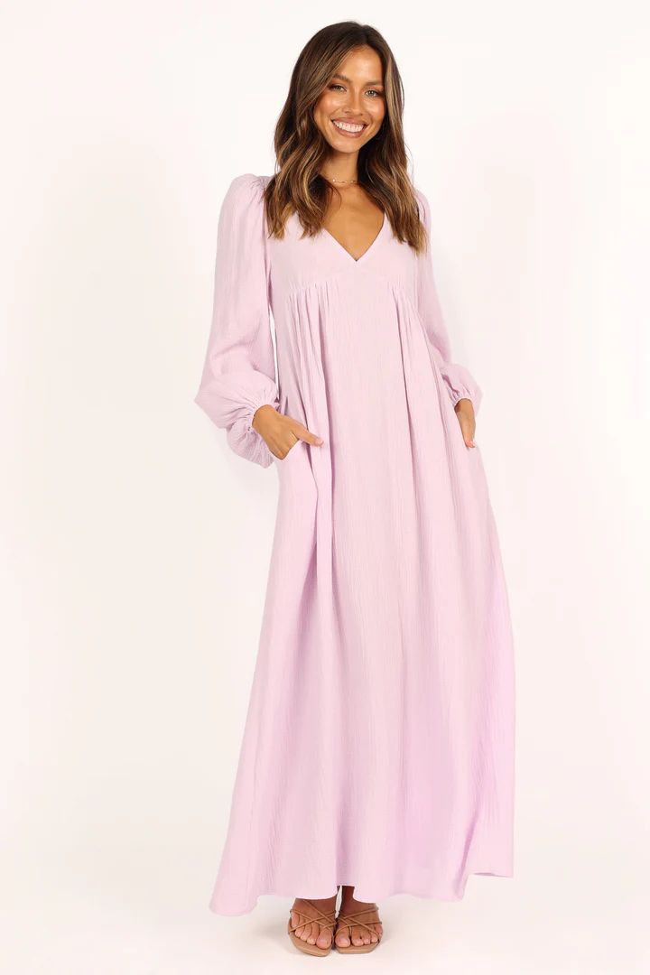 Willow Long Sleeve Maxi Dress - Lilac | Petal & Pup (US)
