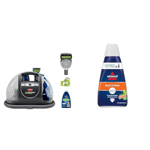 Bissell Little Green Pet Deluxe Portable Carpet Cleaner and Car/Auto Detailer, 3353 + BISSELL Spot & Stain with Febreze + Gain Original Scent Formula for Little Green Devices, Portable Carpet Cleaners | Amazon (US)