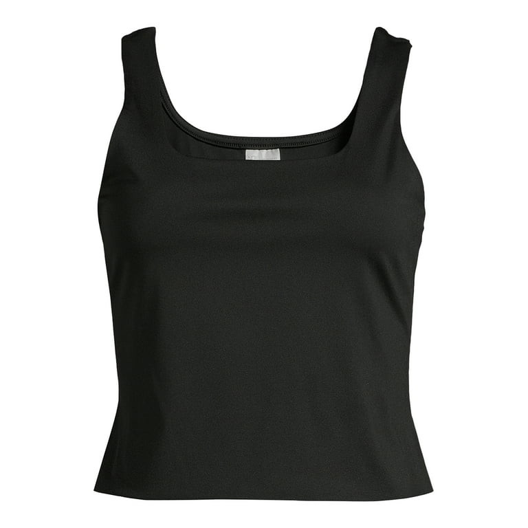 No Boundaries Juniors' Double Layer Square Neck Tank Top, Sizes XS-XXXL | Walmart (US)