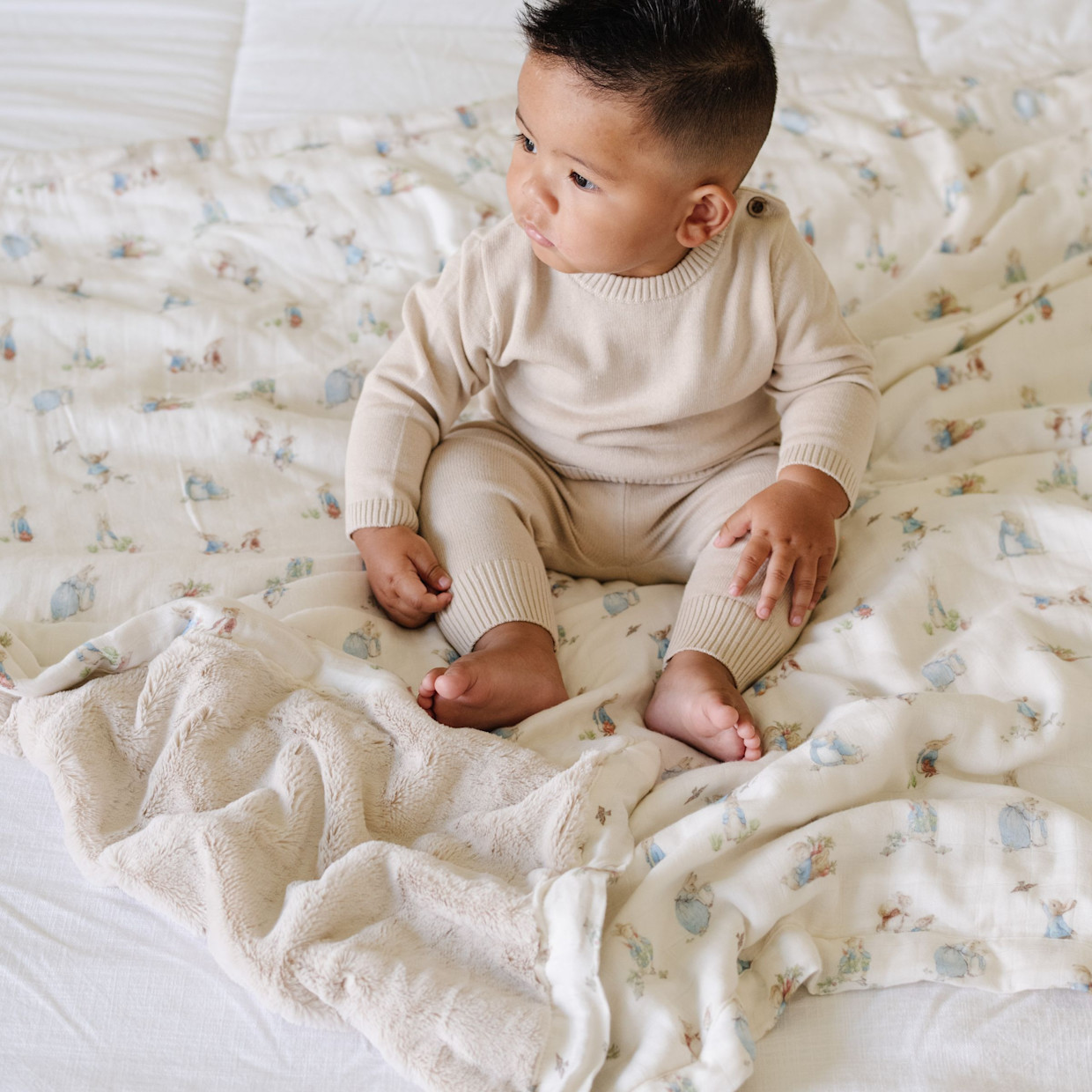 Peter Rabbit Bamboo Rayon Muslin/Lush Blanket | Babylist