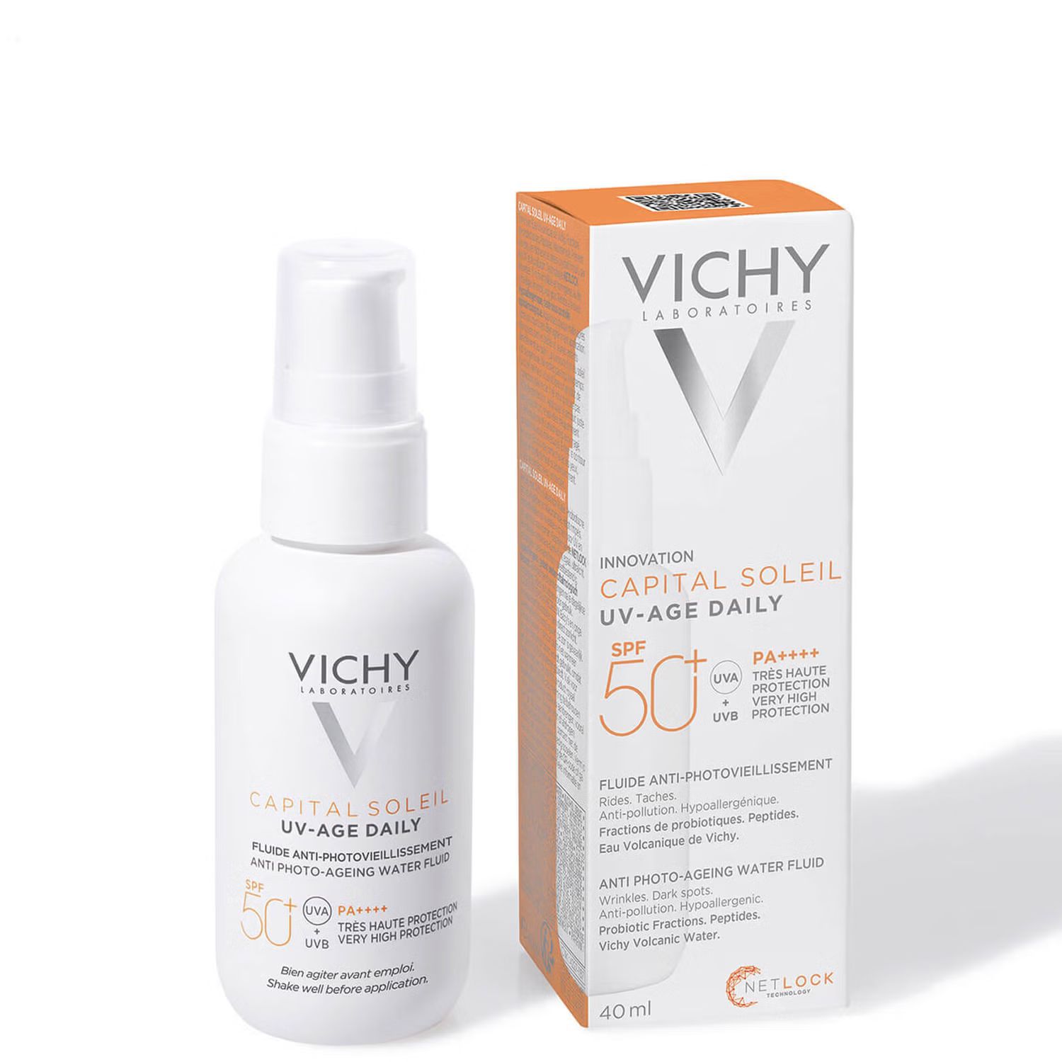 VICHY Capital Soleil UV Age Daily SPF 50+ Invisible Sun Cream with Niacinamide 40ml | Look Fantastic (UK)