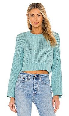 Lovers + Friends Teigan Sweater in Teal from Revolve.com | Revolve Clothing (Global)
