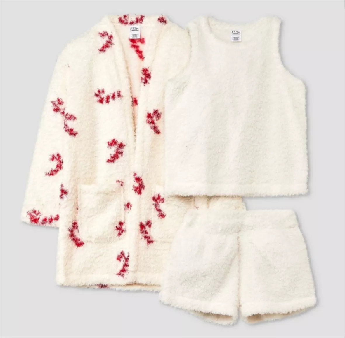 Girls' 2pc Flannel Long Sleeve Button Up Pajama Set - Art Class