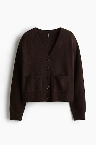 H & M - Loose-fit cardigan - Brown | H&M (UK, MY, IN, SG, PH, TW, HK)