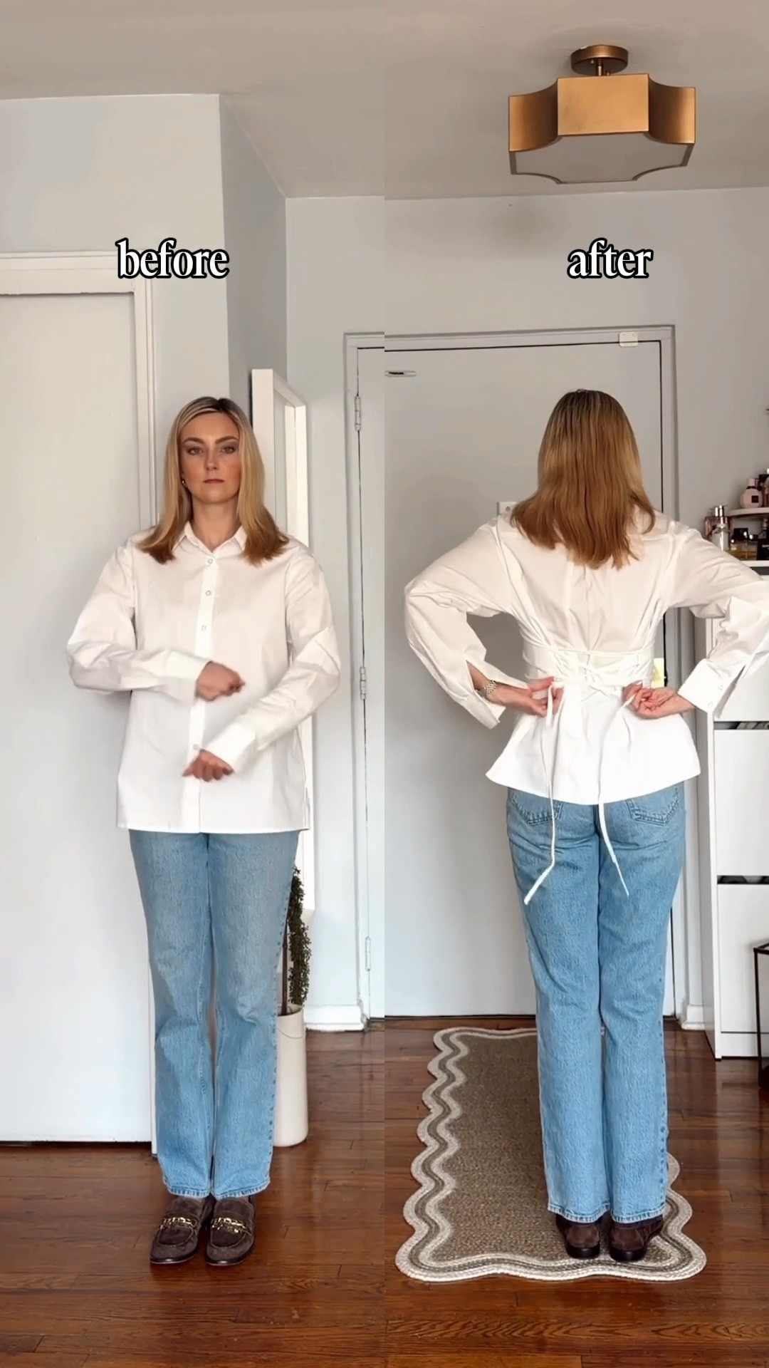 girl stop wearing your white shirt like that 😭
okay so I found this Amazon shirt and I need you to try it because it literally snatches to your waist on its own. works on every body, I promise.
rolled sleeves, the right heel, tucked just right — and suddenly you look different, right?
this is so easy and I feel like I've been keeping a secret.

white shirt outfit • spring ootd • elevated basics • outfit transformation • amazon fashion finds • spring outfits 2026 • work outfits 

#LTKgrwm #LTKmorningroutine #LTKootd