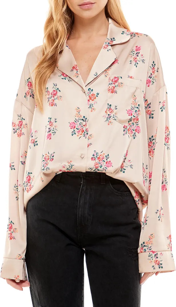 Women's Scottie Satin Pajama Top | Nordstrom