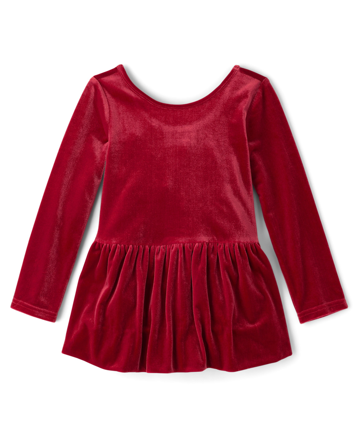 Baby And Toddler Girls Velour Bubble Dress - red | The Children's Place