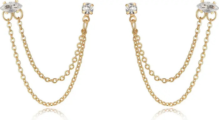 Double Piercing Chain Drop Earrings | Nordstrom
