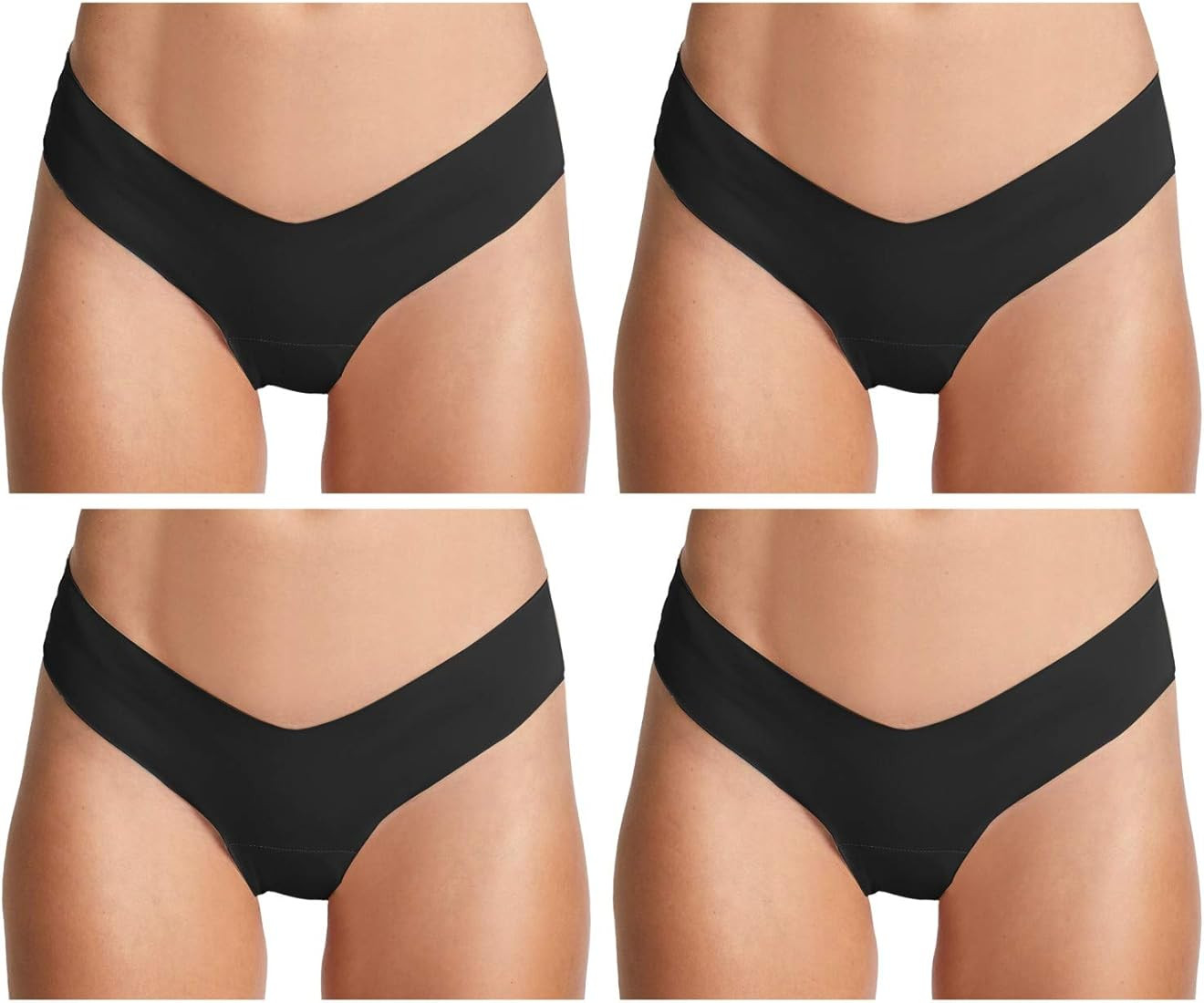 Alessandra B 4 Pack Camel Toe Cover Thong | Amazon (US)