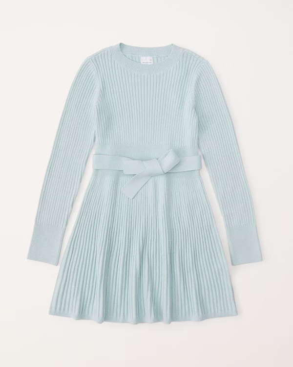 ribbed belted sweater dress | Abercrombie & Fitch (US)