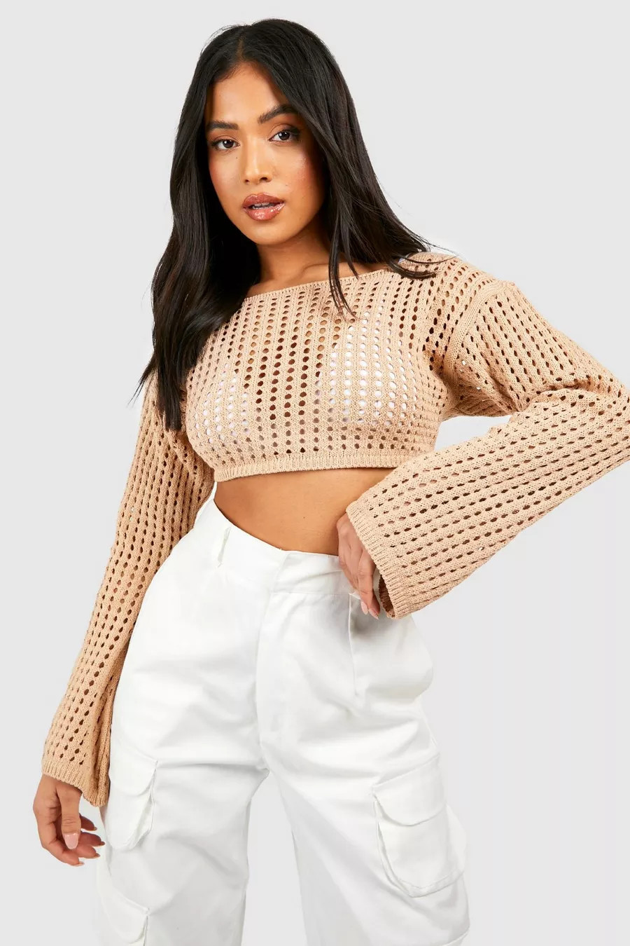 Petite Crochet Knitted Bolero | boohoo (US & Canada)