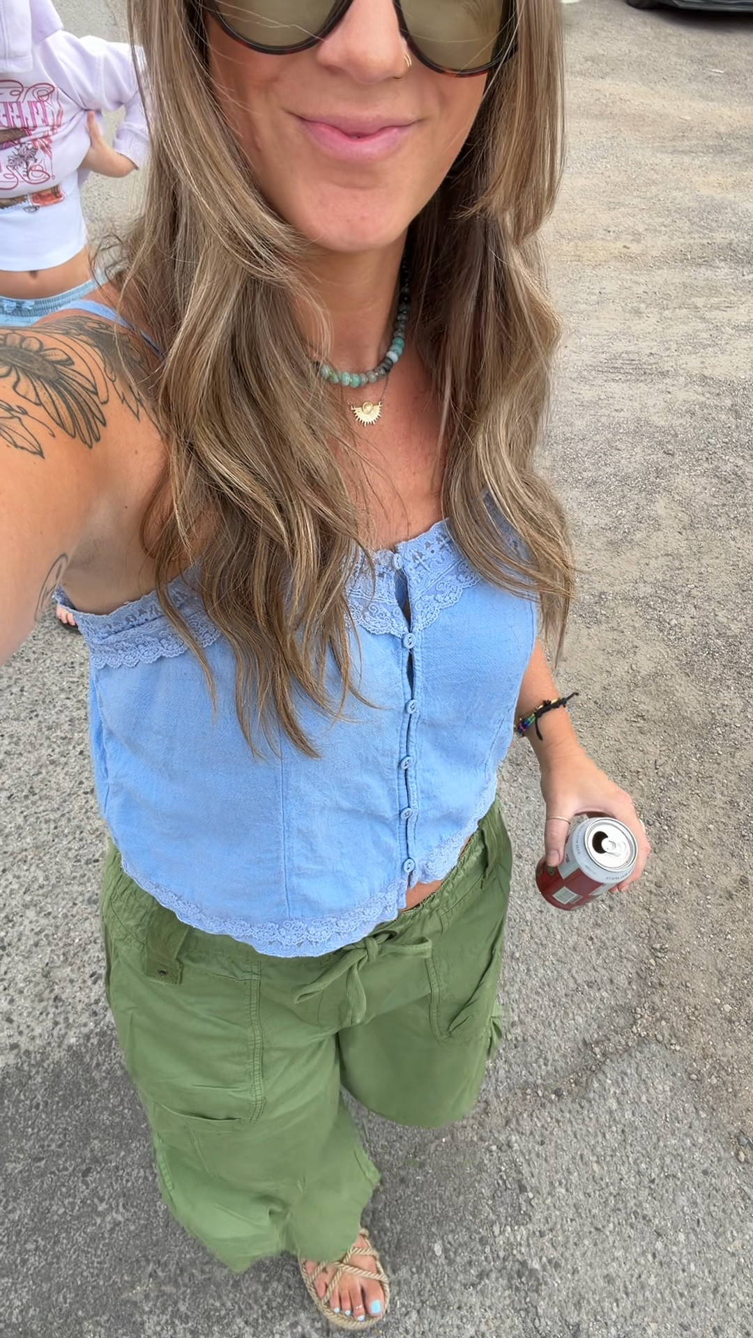 Large tank, large pants, 10/11 sandals (made from recycled plastic)

#LTKTall #LTKOver40