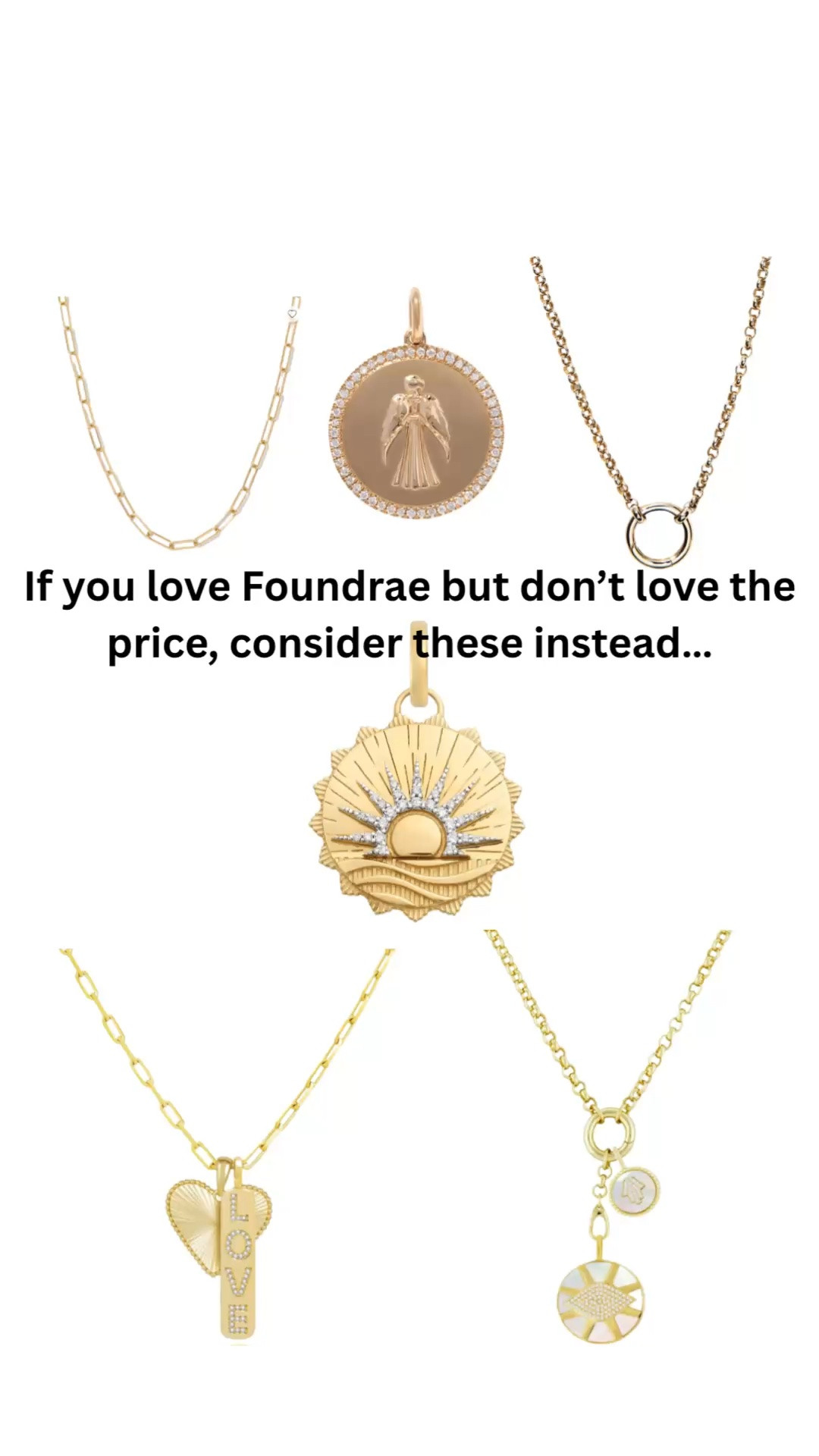 Foundrae jewelry is gorgeous and iconic but we need less expensive necklace alternatives. Try these options from @Quince and MB Styles. Use SUNNY10 for 10% off at MB Styles!

#LTKootd #LTKmomlife #LTKSaleAlert